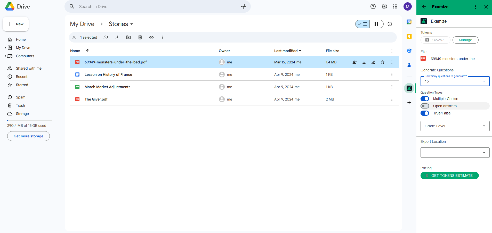 step 5 selection question types in adddon