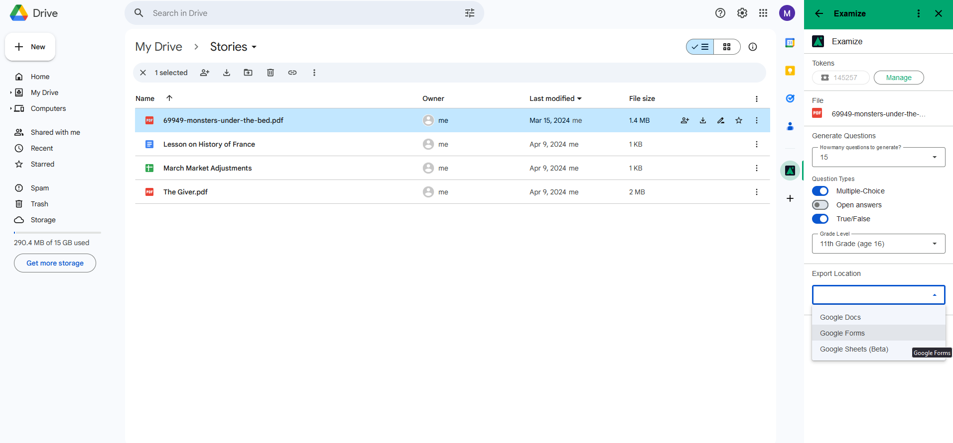 step 7 selecting export location in add-on